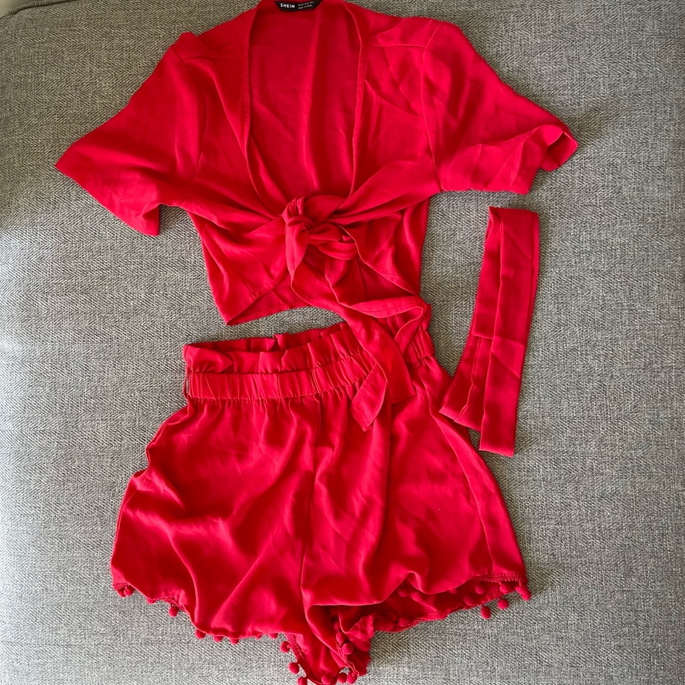2 piece shorts co-ord set - Shein